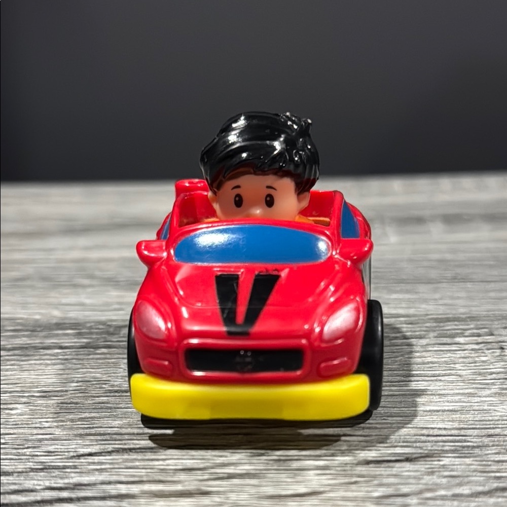 Fisher-Price | Little People Wheelies #3: Red & Yellow Car with Boy - Toy Figure